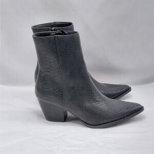 Coconuts By Matisse Casey Boots Womens Size 6M Black Snake Print Western Cowgirl